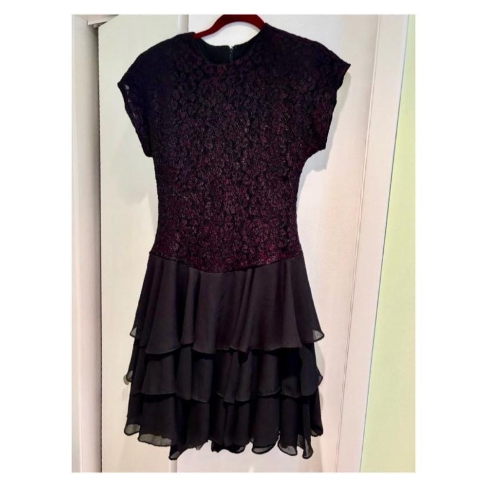 Vintage Late Edition Lace and Ruffle Dress